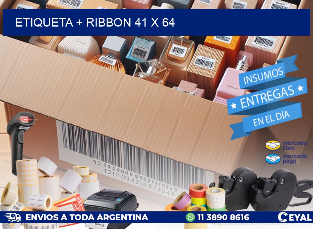 ETIQUETA + RIBBON 41 x 64