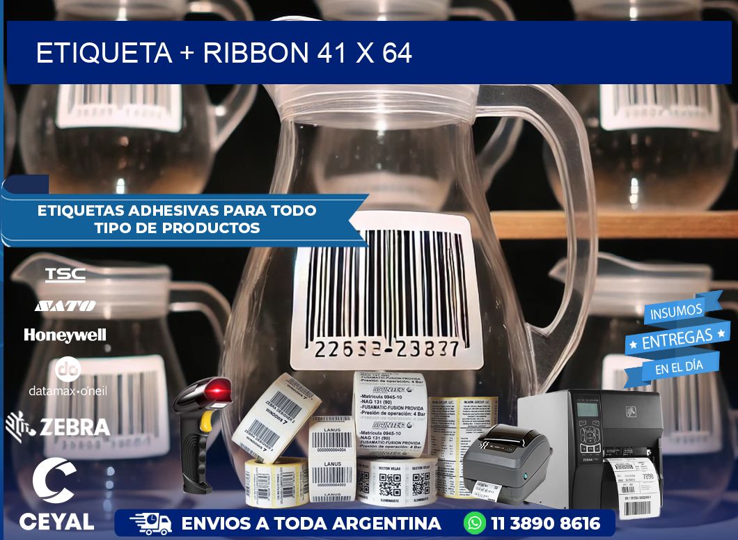 ETIQUETA + RIBBON 41 x 64