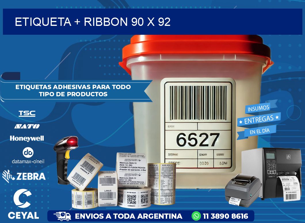 ETIQUETA + RIBBON 90 x 92