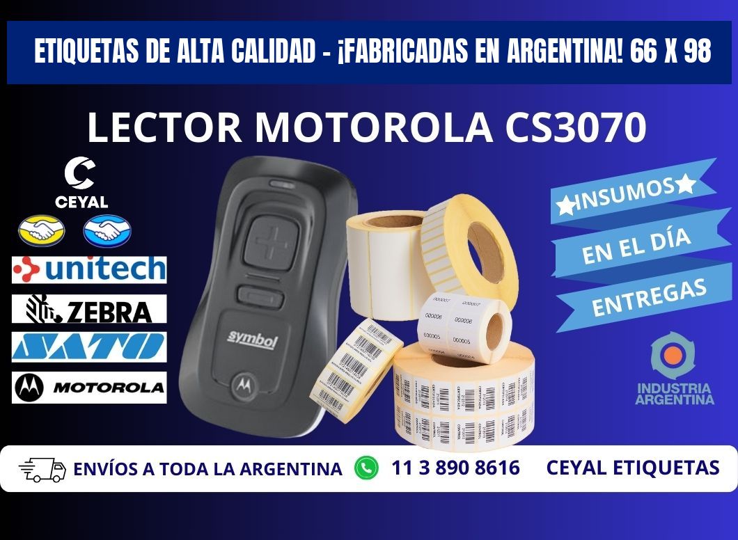 ETIQUETAS DE ALTA CALIDAD – ¡FABRICADAS EN ARGENTINA! 66 x 98