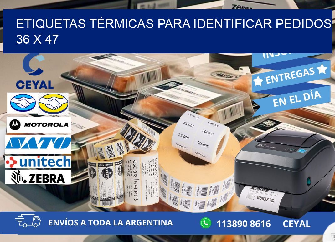 ETIQUETAS TÉRMICAS PARA IDENTIFICAR PEDIDOS  36 x 47