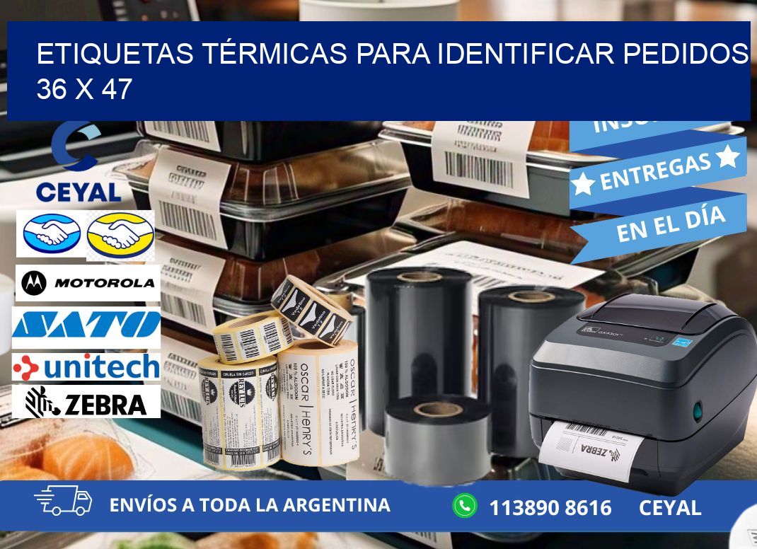 ETIQUETAS TÉRMICAS PARA IDENTIFICAR PEDIDOS  36 x 47