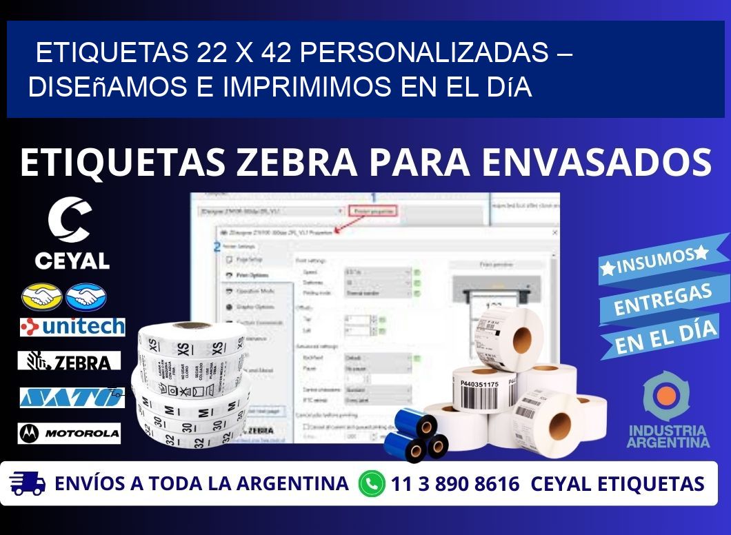 Etiquetas 22 x 42 Personalizadas – Diseñamos e Imprimimos en el Día