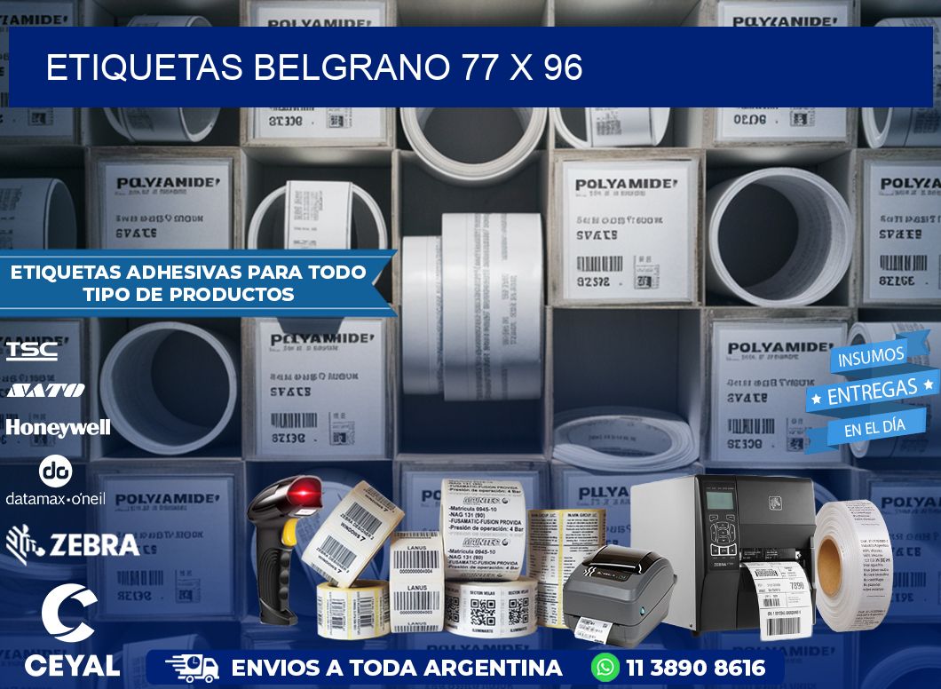 Etiquetas Belgrano 77 x 96