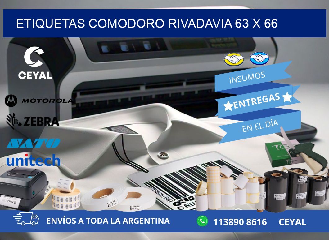 Etiquetas Comodoro Rivadavia 63 x 66