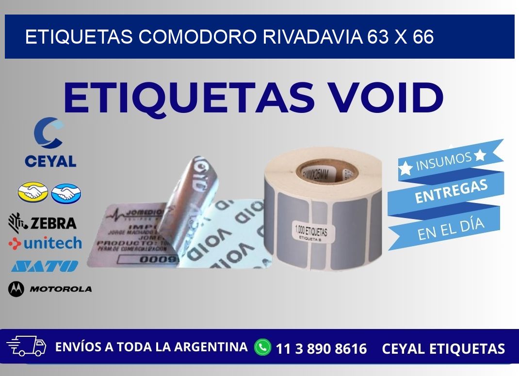 Etiquetas Comodoro Rivadavia 63 x 66