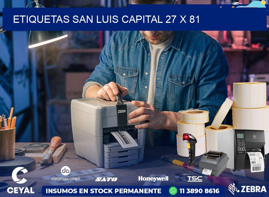 Etiquetas San Luis Capital 27 x 81