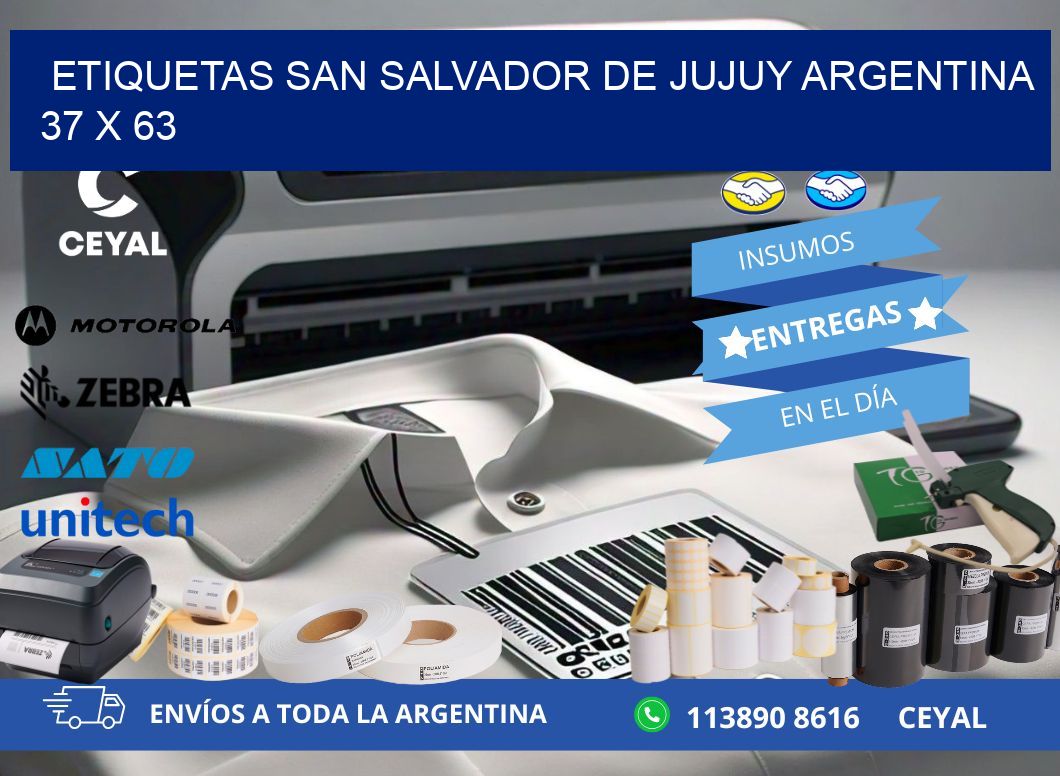 Etiquetas San Salvador de Jujuy Argentina 37 x 63