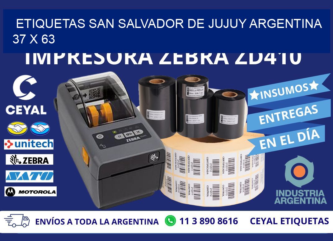 Etiquetas San Salvador de Jujuy Argentina 37 x 63