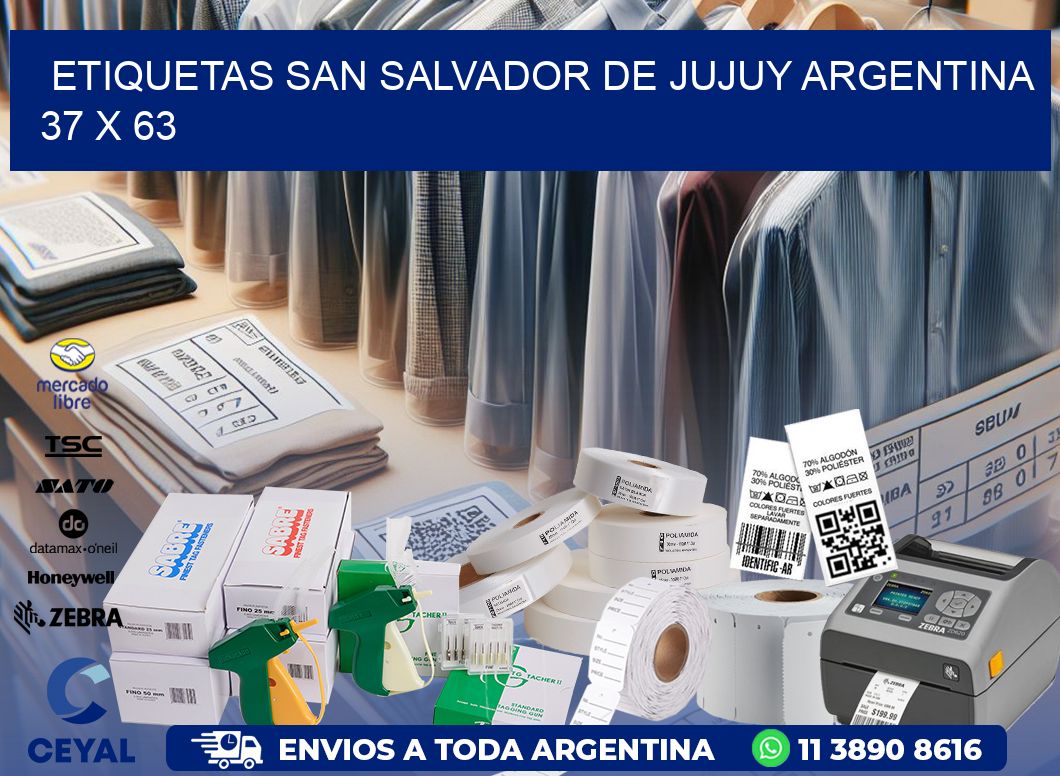 Etiquetas San Salvador de Jujuy Argentina 37 x 63