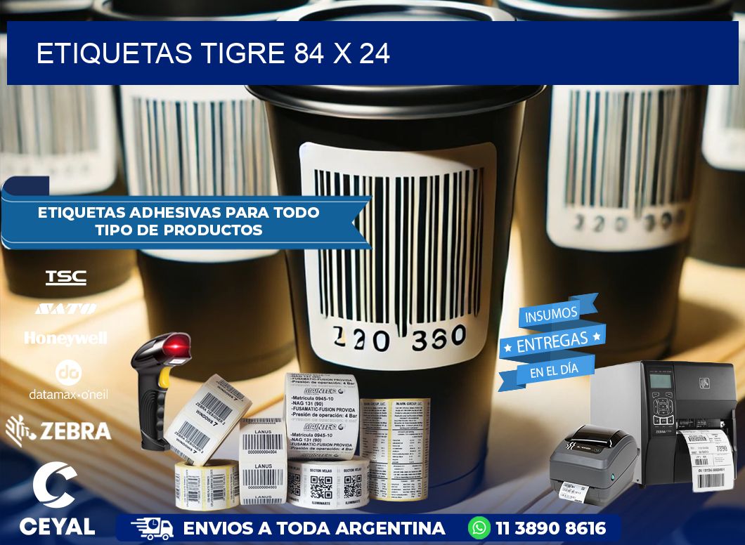 Etiquetas Tigre 84 x 24