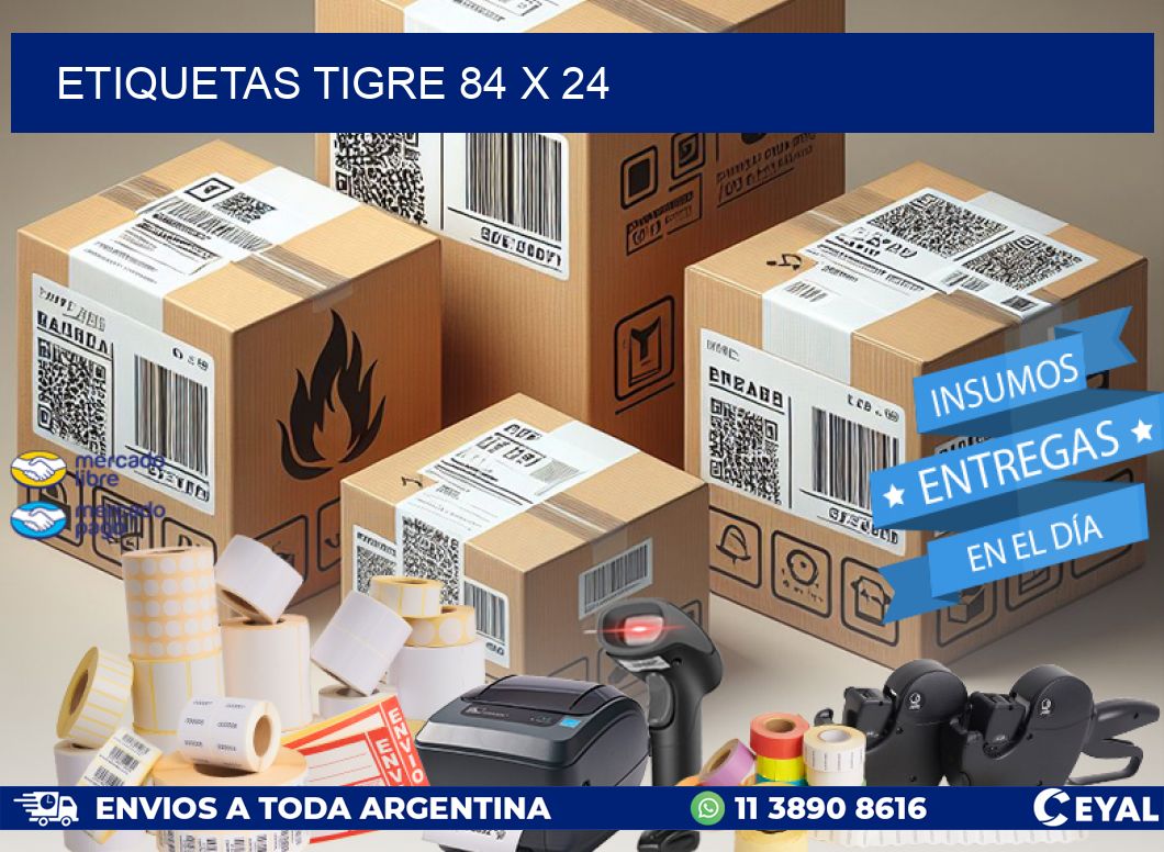 Etiquetas Tigre 84 x 24