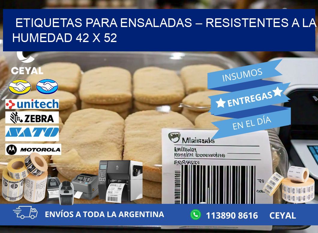 Etiquetas para ensaladas – Resistentes a la humedad 42 x 52