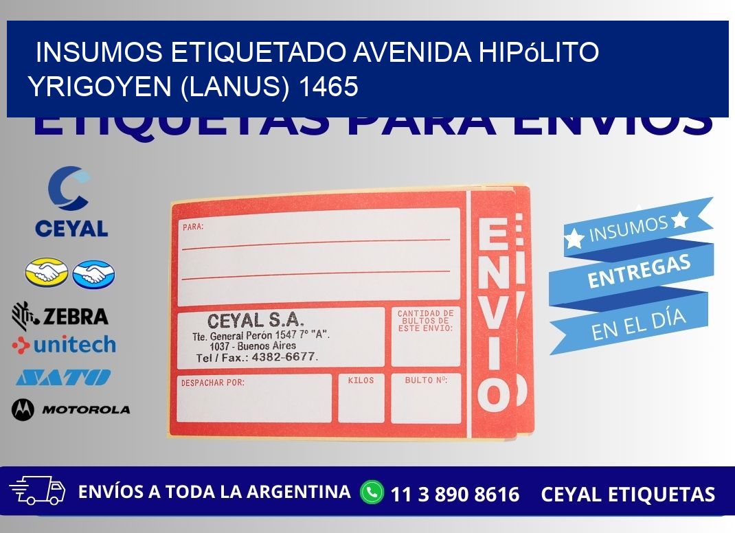 INSUMOS ETIQUETADO Avenida Hipólito Yrigoyen (lanus) 1465