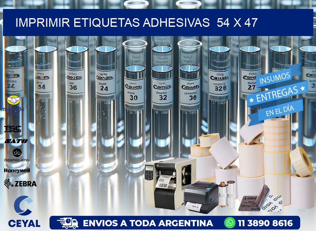 Imprimir Etiquetas adhesivas  54 x 47