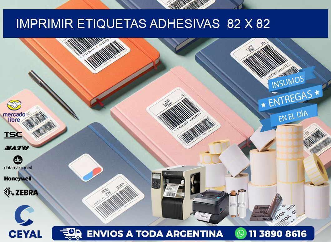 Imprimir Etiquetas adhesivas  82 x 82