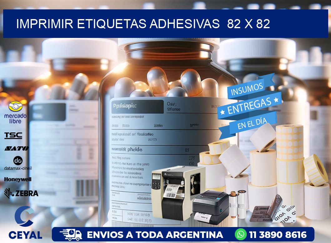 Imprimir Etiquetas adhesivas  82 x 82