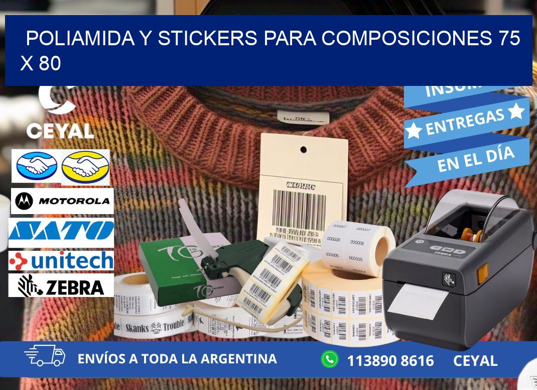 POLIAMIDA Y STICKERS PARA COMPOSICIONES 75 x 80