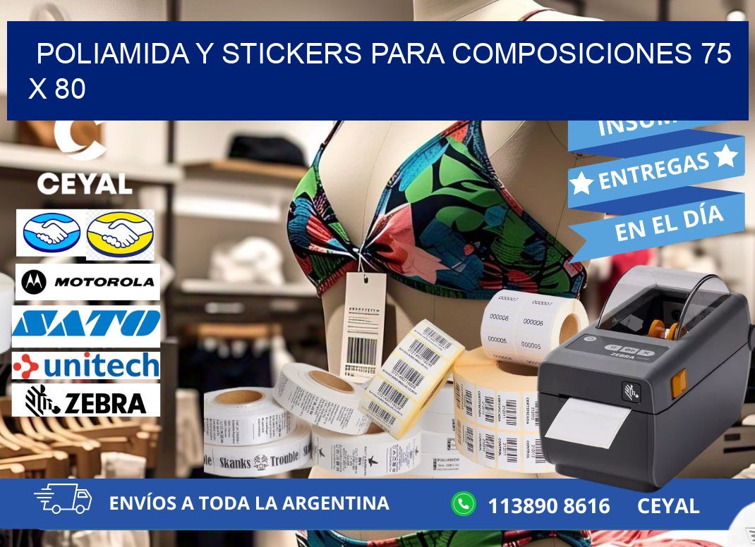 POLIAMIDA Y STICKERS PARA COMPOSICIONES 75 x 80