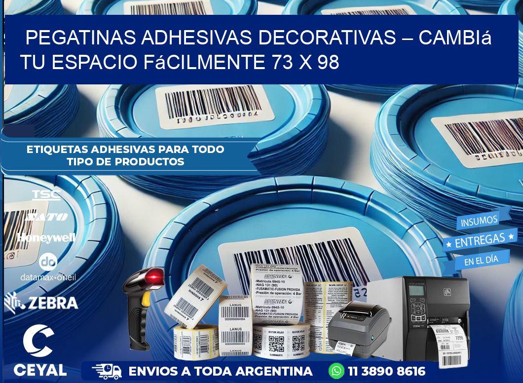 Pegatinas Adhesivas Decorativas – Cambiá Tu Espacio Fácilmente 73 x 98