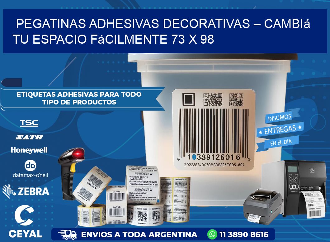 Pegatinas Adhesivas Decorativas – Cambiá Tu Espacio Fácilmente 73 x 98