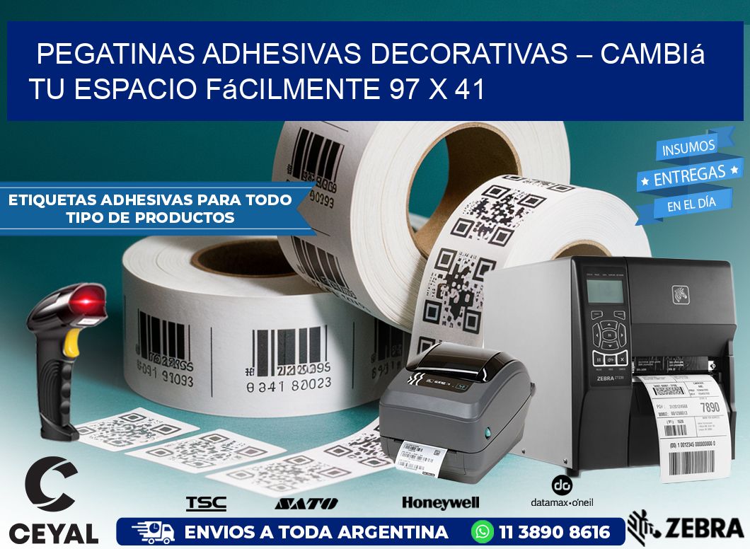 Pegatinas Adhesivas Decorativas – Cambiá Tu Espacio Fácilmente 97 x 41