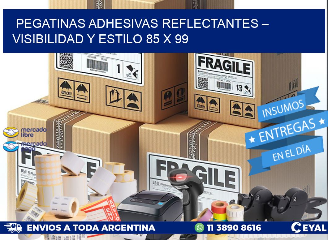 Pegatinas Adhesivas Reflectantes – Visibilidad y Estilo 85 x 99