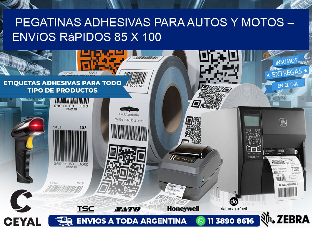 Pegatinas Adhesivas para Autos y Motos – Envíos Rápidos 85 x 100