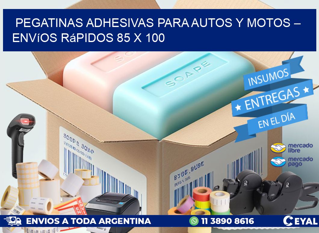 Pegatinas Adhesivas para Autos y Motos – Envíos Rápidos 85 x 100