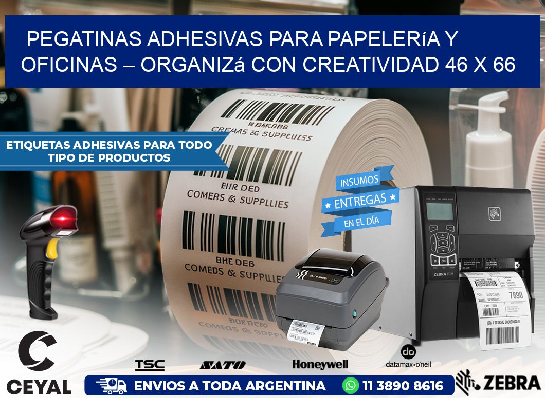 Pegatinas Adhesivas para Papelería y Oficinas – Organizá con Creatividad 46 x 66