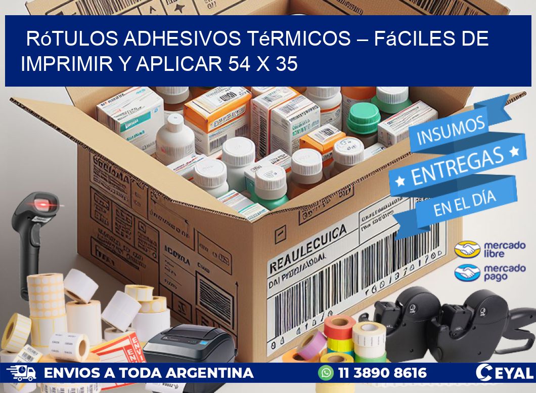 Rótulos Adhesivos Térmicos – Fáciles de Imprimir y Aplicar 54 x 35