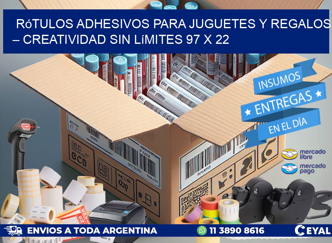 Rótulos Adhesivos para Juguetes y Regalos – Creatividad Sin Límites 97 x 22