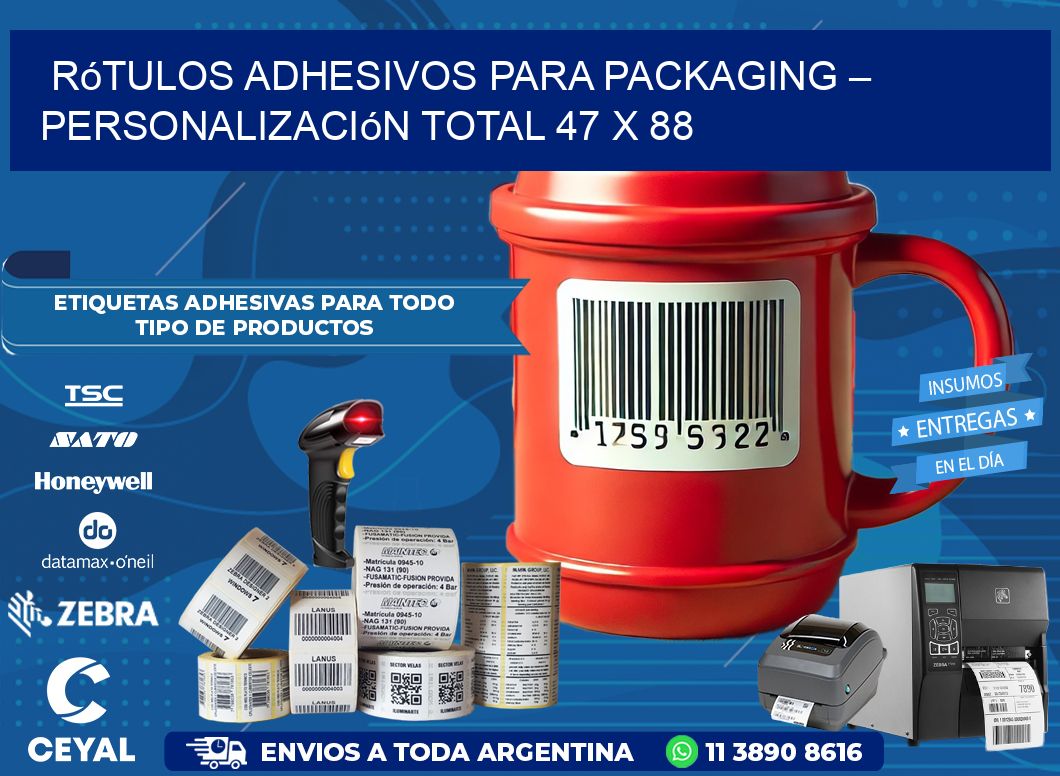 Rótulos Adhesivos para Packaging – Personalización Total 47 x 88