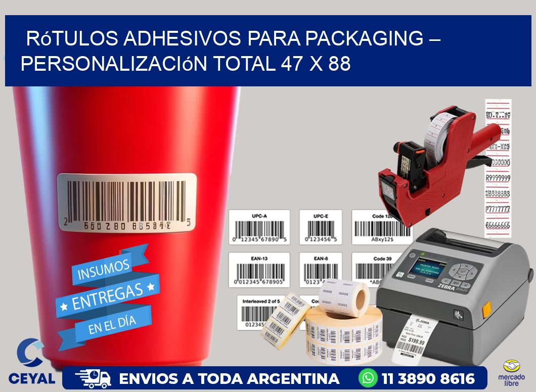 Rótulos Adhesivos para Packaging – Personalización Total 47 x 88