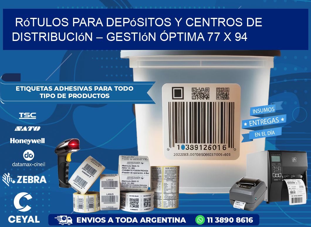 Rótulos para Depósitos y Centros de Distribución – Gestión Óptima 77 x 94