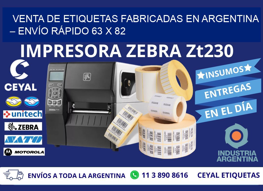 VENTA DE ETIQUETAS FABRICADAS EN ARGENTINA – ENVÍO RÁPIDO 63 x 82