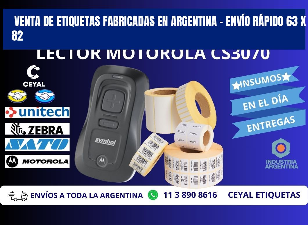 VENTA DE ETIQUETAS FABRICADAS EN ARGENTINA – ENVÍO RÁPIDO 63 x 82