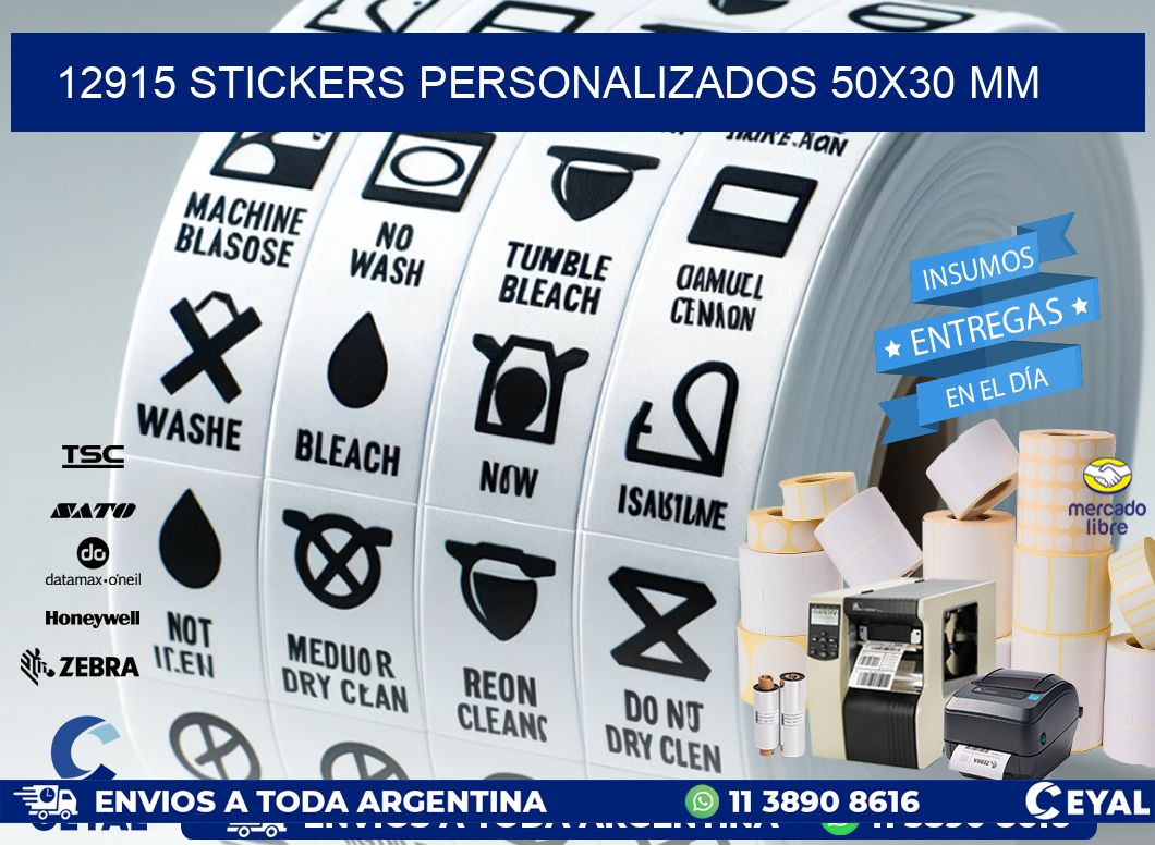 12915 STICKERS PERSONALIZADOS 50x30 mm