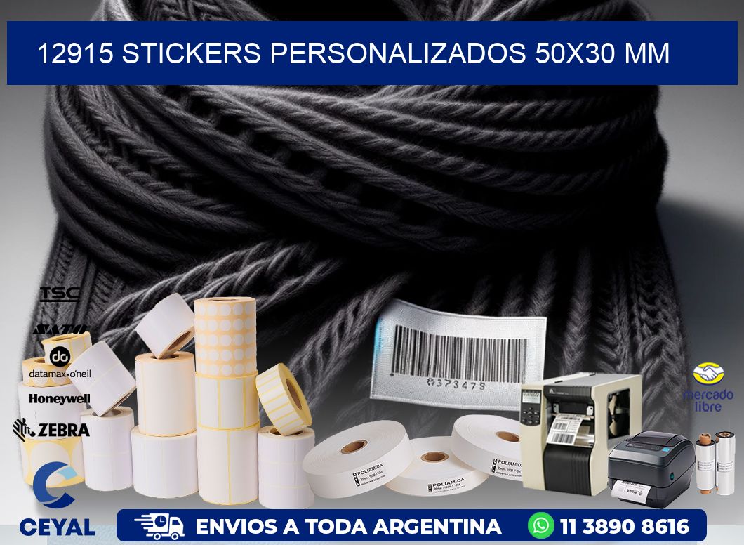 12915 STICKERS PERSONALIZADOS 50x30 mm