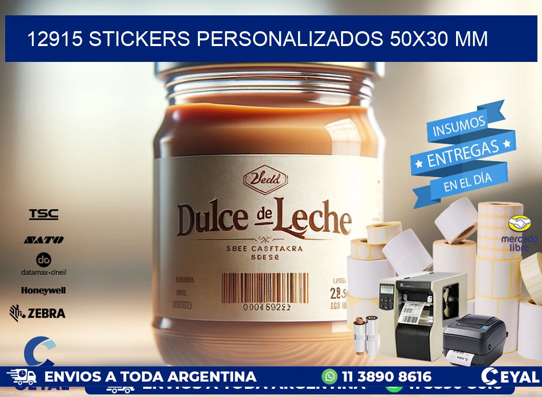 12915 STICKERS PERSONALIZADOS 50x30 mm