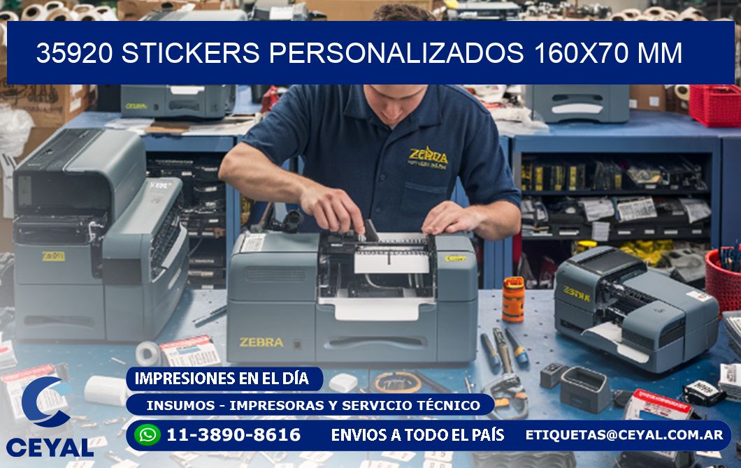 35920 STICKERS PERSONALIZADOS 160x70 mm