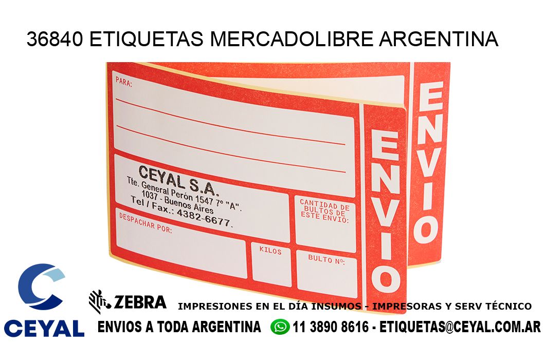 36840 ETIQUETAS MERCADOLIBRE ARGENTINA