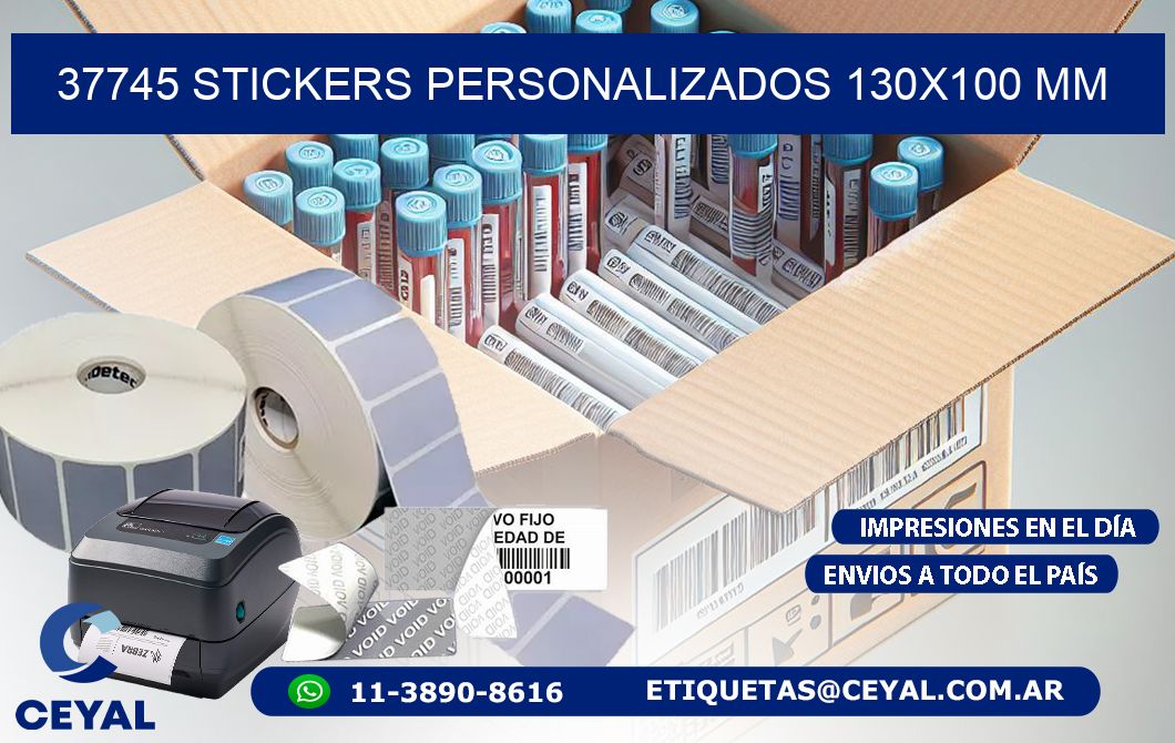 37745 STICKERS PERSONALIZADOS 130x100 mm