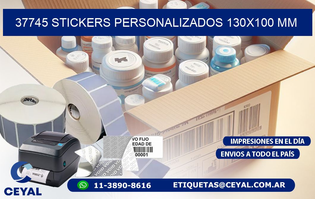 37745 STICKERS PERSONALIZADOS 130x100 mm