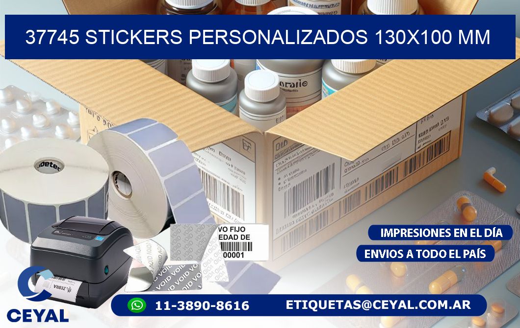 37745 STICKERS PERSONALIZADOS 130x100 mm