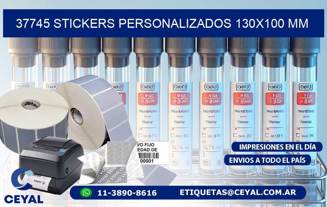 37745 STICKERS PERSONALIZADOS 130x100 mm