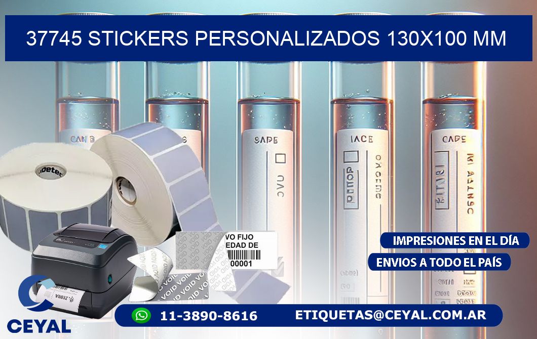 37745 STICKERS PERSONALIZADOS 130x100 mm