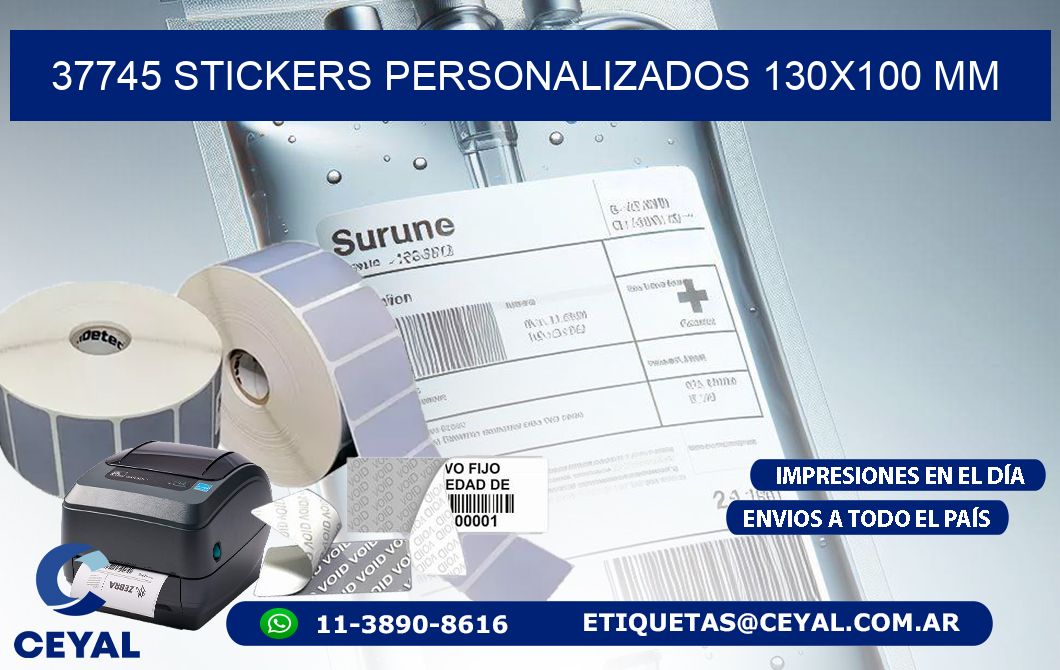 37745 STICKERS PERSONALIZADOS 130x100 mm