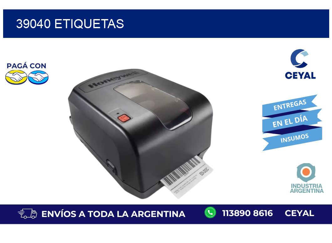 39040 ETIQUETAS