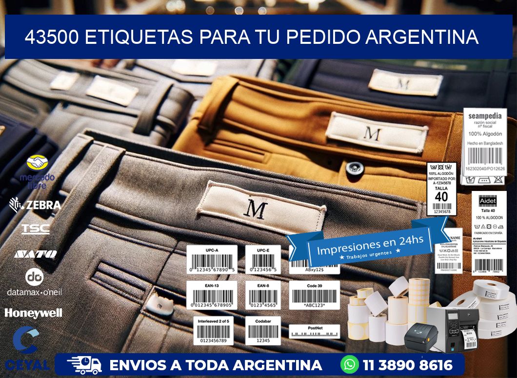 43500 ETIQUETAS PARA TU PEDIDO ARGENTINA